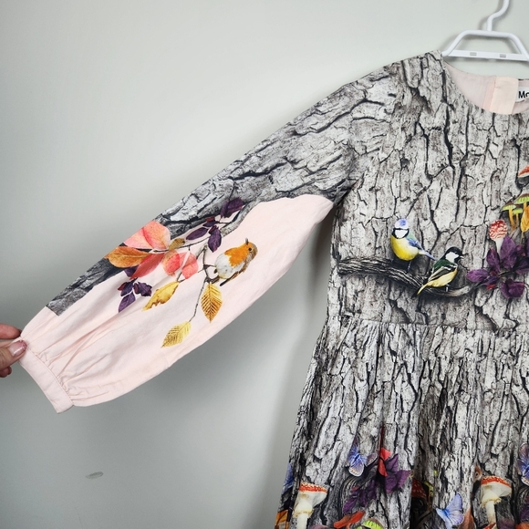Molo Como Be A Tree Fairycore Baggy Knee Length Long Sleeve Dress Size 11 / 12 - Picture 4 of 15